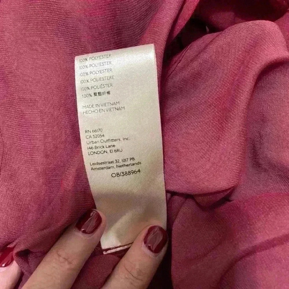 Free People Lala Button Up Off Beat Magenta Red Size Small - Picture 6 of 8